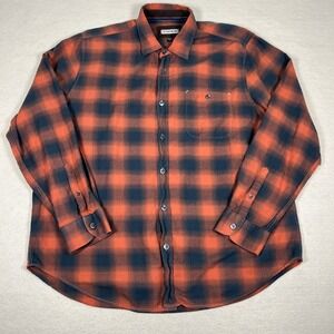 32 Bar Blues‎ Shirt Mens XL Plaid Flannel Button Up Long Sleeve Pocket